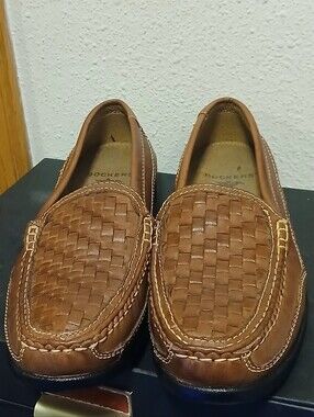 Dockers Brown Woven Leather Slip-On Loafers Men’s Size 9.5M Dress Casual